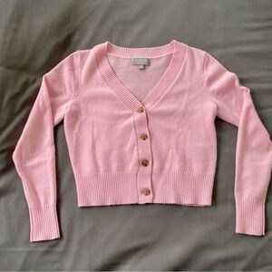 J. Crew Light Pink Cashmere Cardigan